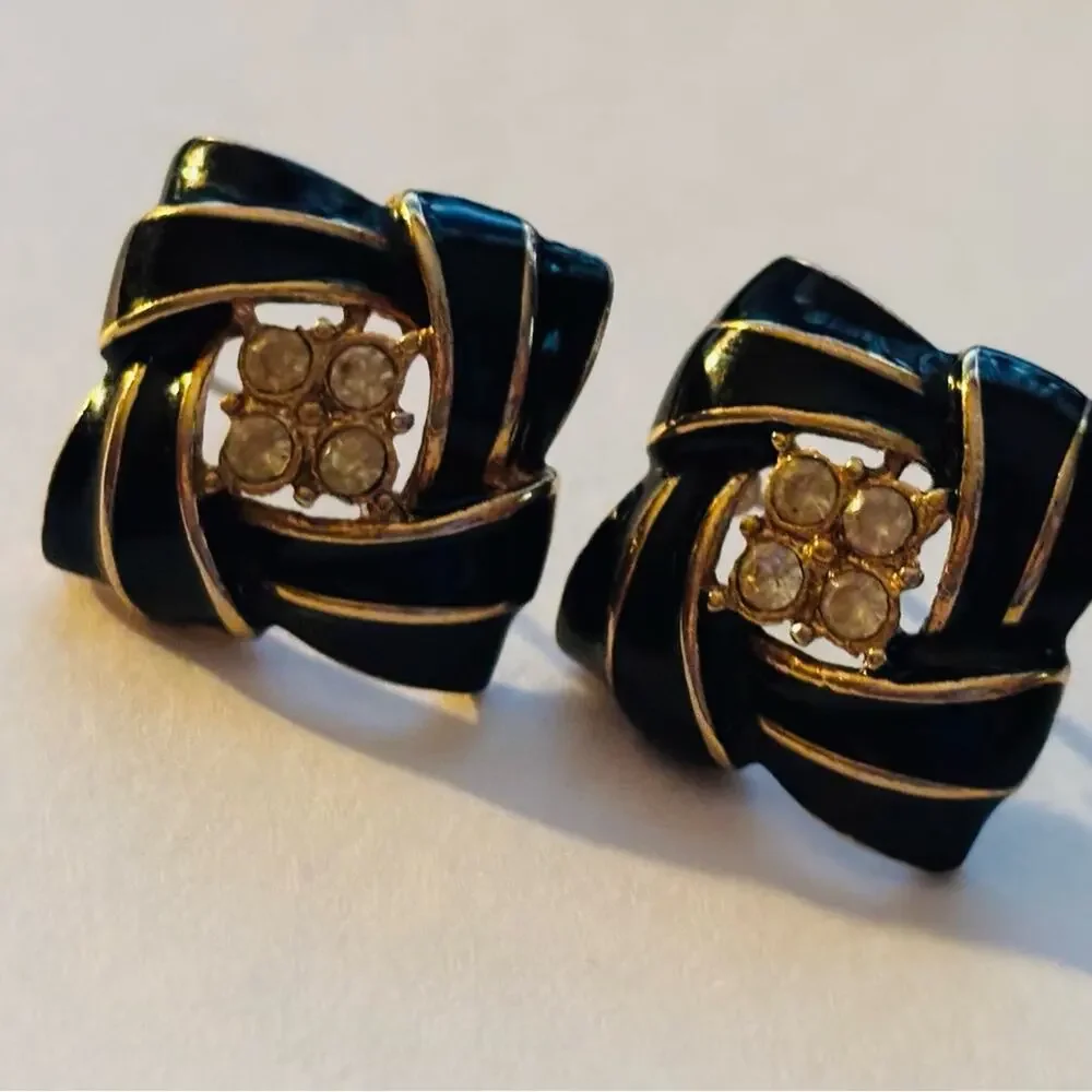 Vintage Enamel Earrings